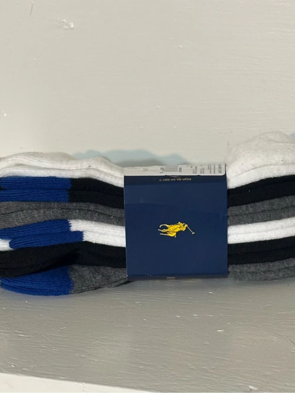 Polo by Ralph Lauren Gray ,White & Black. Low-Cut Athletic Socks - 6 Pack